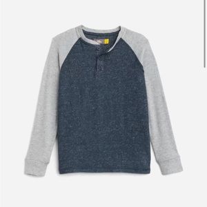 Boys, large (11-14), cozy, long sleeve shirt.